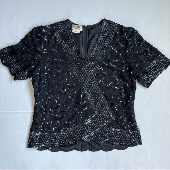 Brilliante By J.A V-Neck Women  Blouse size 1X - Picture 1 of 11